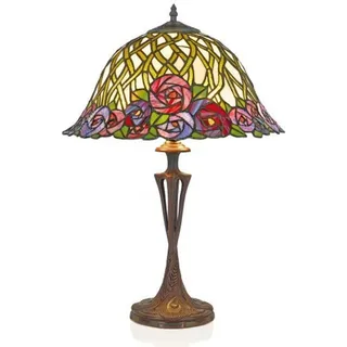 Casa Padrino Tiffany Tischleuchte Hockerleuchte Durchmesser 40 cm ModX3b - Leuchte Lampe