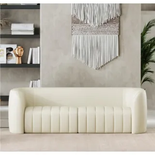 Sofagarnitur 3+2 Sitzer Sofa Sitz Couch Polster Garnitur Moderne Couchen Möbel - Weiß