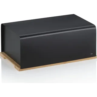 Kela Brotkasten schwarz Holz Bambus, Metall