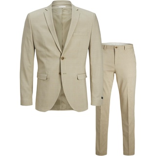 JACK&JONES Herren JPRSOLARIS Check Suit Anzug, Travertine/Checks:SUPER Slim FIT, 50