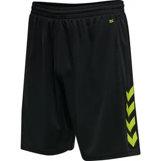 hummel hmlCORE XK Poly Shorts, Black/Lime Popsicle, 2XL