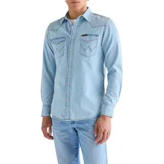Wrangler Langarmhemd Blau M