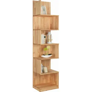 Linea Natura Regal , Erlefarben , Holz , Erle , vollmassiv , 5 Fächer , 50x211x38 cm , erweiterbar, Typenauswahl, Beimöbel erhältlich, stehend, in verschiedenen Größen erhältlich , Wohnzimmer, Regale, Bücherregale