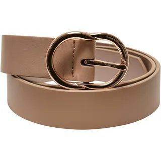 Urban Classics Damen Small Ring Buckle Belt beige/gold, S