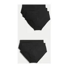 Mens M&S Collection 5er-Pack Slips aus Baumwolle - Black, Black, S