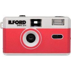 Ilford Sprite 35-II Kamera red + silver, Analogkamera, Rot, Silber