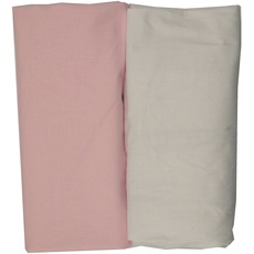 Ti Tin | 2er Packung Spannbetttücher für Kinderbett | 100% Baumwolle in Weiss | Verstellbar mit Gummizug | 50 x 80 cm