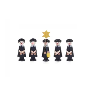 Miniaturen Kurrendefiguren(5) Höhe 3,5cm NEU Holzfiguren Weihnachtsfiguren