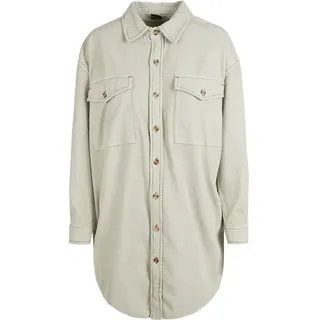 URBAN CLASSICS Ladies Long Corduroy Overshirt in Grün, - M