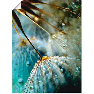 Artland Poster "Pusteblume Mystische Schönheit" Blumen 1 Stk. tlg. ohne Rahmen, farbe bild(er): blau