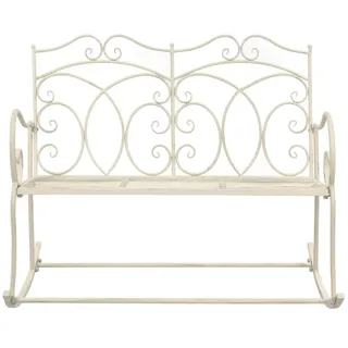 vidaXL Gartenbank 104 cm Eisen Antik Weiß - Weiß