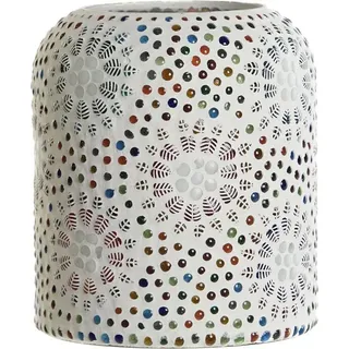 Tischlampe DKD Home Decor Weiß Bunt Aluminium Kristall 40 W 220 V 15 x 15 x 18 cm