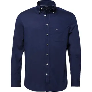 Langarmhemd FYNCH-HATTON "FYNCH-HATTON Langarmhemd", Herren, Gr. 3XL, N-Gr, blau (navy), Jersey, Obermaterial: 100% Baumwolle, unifarben, ohne Ausschnitt, 2-Knopf-Manschette, Hemden Langarmhemd, bequeme Passform, unifarbenes Design, mit Brusttasche, Topseller