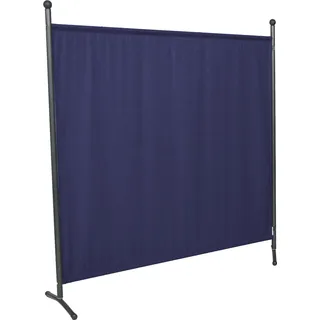 Angerer Stellwand 178 x 178 cm, Sicht- & Sonnenschutz, Raumtrenner, Innen & Outdoor Büro Balkon/Terrasse, Schlafzimmer, Garten, Made in Germany, waschbare Bezüge, Polyacryl blau