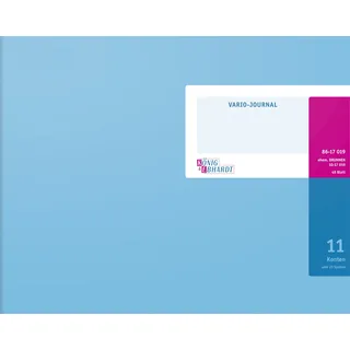 KÖNIG & EBHARDT 8617019 Journal, A4 quer, magenta, 30.2 x 24 cm, hellblau