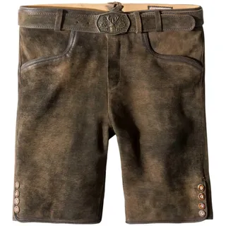 Stockerpoint Herren Lederhose Fred I Größe 44-56 I Bequeme Trachtenhose in edler Hirschoptik mit Gürtel I Aus 100% hochwertigem Wildbockleder I Perfekt für Trachten & Festlichkeiten