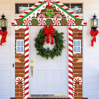 3 Stück Weihnachten Banner, 180 CM Weihnachtsbanner, Weihnachten Veranda Banner, Türkranz weihnachten,Weihnachts veranda Schild, Weihnachtsdekoration für Drinnen Draußen Haustür Veranda Winter Neujahr