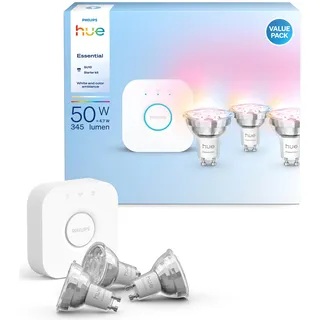 Philips Hue Essential 3er GU10 Spot Starter Set