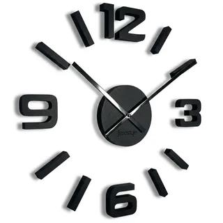 Flexistyle 3D-Wanduhr 75,0 cm 50-75CM schwarz/grau