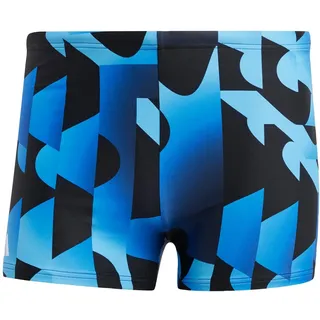 Adidas Allover Print Swim Boxers Badehose, Blue Burst, 34