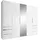 Level 250 x 216 x 58 cm weiß mit Spiegeltüren und Schubladen