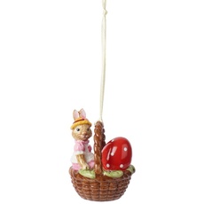 Bild Bunny Tales Ornament in Korb-Form "Anna", Porzellan, Bunt, Hase Anna
