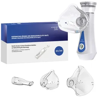 IEA Medical Inhalationsgerät und Kochsalzlösung Set Gerät 1 St