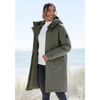 Winterjacke ELBSAND, Damen, Gr. L/40, grau, Obermaterial: 100% Polyester. Futter: 100% Polyester. Füllung: 100% Polyester, Jacken Winterjacke, mit verstellbarer Kapuze und aufgesetzten Taschen
