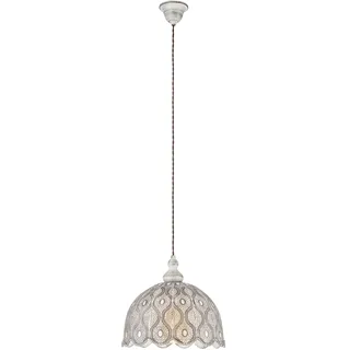 EGLO Talbot 1-flg. 30 cm rund weiß-antike Metall