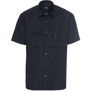 camel active Herren Kurzarmhemd mit Cooling Effekt Dunkelblau, Menswear-XL