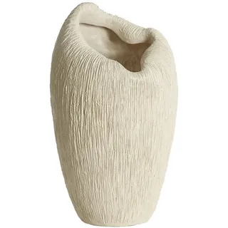 Light & Living Dekovase , Creme , Kunststoff, Stein , 26.5x50x28 cm , Dekoration, Vasen