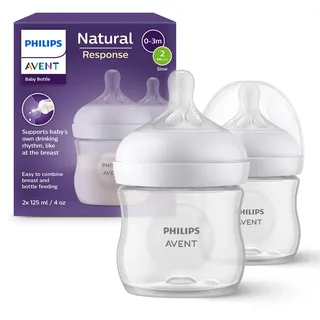 Philips Avent Natural Response - Babyflasche 125ml, langsame Durchflussrate - SCY900/02