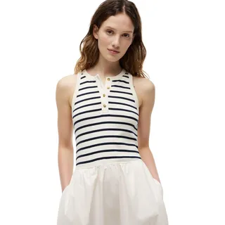 Tommy Hilfiger Damen Kleid Gold Button Poplin Mix Midi-Länge, Mehrfarbig (Breton STP Calico/Dark Night Navy), XS