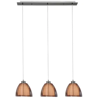 BRILLIANT Pendelleuchte, 3-flammig Relax braun IP20 E27 60 Watt dimmbar g. f. Normallampe - Braun