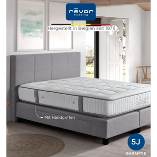 Taschenfederkernmatratze REVOR BEDDING "Anatomic FIX 500 Visko" Gr. 1, weiß, B:90cm H:28cm L:200cm, Bezug: 63% Polyester, 34% Viskose, 3% Kaschmir, Matratzen, Taschenfederkernmatratze, mit Kaschmirbezug