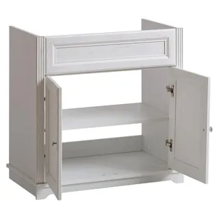 Landhaus Stil Waschtisch Unterschrank Hochwertige Waschbecken Badezimmer Möbel - Weiß