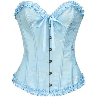 YUNAR Damen Sanduhr Korsetts, blau, 38
