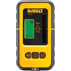DEWALT Empfänger/ Laser-Detektor (für DW088 und DW089, bis 50 Meter, einfache Handhabung, Feuchtigkeits- und Spritzwasser geschütztes Gehäuse, LCD-Display) DE0892 Multicolor