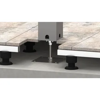Biohort Grundplatte Höhenverstellbar für Pergola Quarzgrau-Metallic