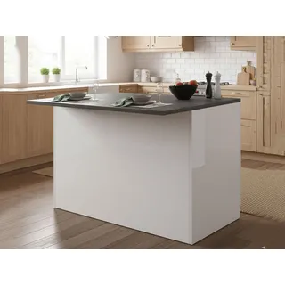 Dmora Unterschrank Kücheninsel Emmanuel 125 x 90 x 90 cm Weiß