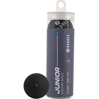 Raquex Squashbälle im 3er-Tube – 4 Geschwindigkeitsoptionen – Elite Doppelgelb, Intermediate Gelb, Rot Squashbälle Anfänger, Junge Spieler Blau. Von der WSF zugelassener Squashball