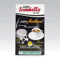 Caffè Trombetta, Italien Kaffee, ESE Kaffeepads, Tutto Arabica - 1 Packungen zu je 15 Kaffeepads