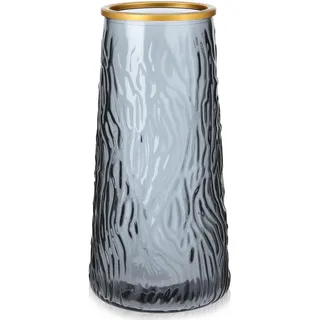 Glasvasen für Tischdeko, Modern Blumenvasen Tischdeko Hochzeit, Kleine Glas Vasen Deko Tulpenvase Transparent für Tulpen Orchideen Rosen Wohnzimmer Regal Tisch Heimdekoration (hoch 20 cm)