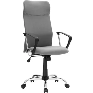 Songmics Schreibtischstuhl Ergonomisch Höhenverstellbar Neigbar Grau