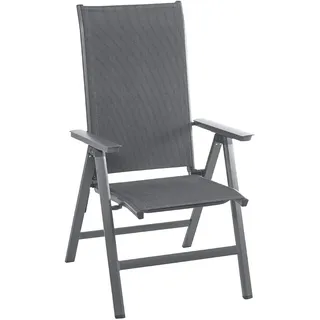 Dehner Klappsessel Cleveland, ca. 108 x 68.5 x 60, Aluminium, grau