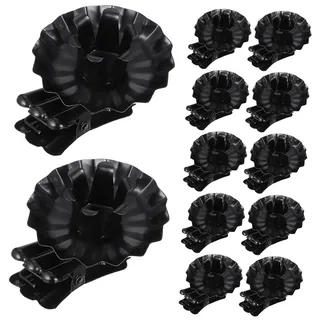 TOPPERFUN 20 Stück Kerzenhalter Clips aus Metall für Teelichter Weihnachtsbaum Dekoration Vielseitig Einsetzbare Kerzenhalter für Tisch und Partys Schwarze Farbe für Festliche Anlässe