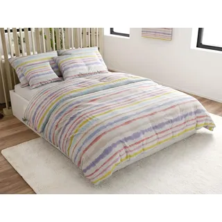 Bettwäsche aus Renforcé-Baumwolle LINES, farbig. Bettwäschegröße: 70 x 90 cm | 140 x 220 cm - Bunt