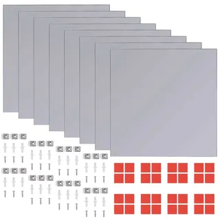 vidaXL Rahmenlos Spiegel Fliesen Glas 8 Stk. 20,5 cm - Silber