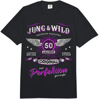 50 Jahre Jung & Wild zur Perfektion gereift 50. Geburtstag Comfort Colors Adult Heavyweight T-Shirt