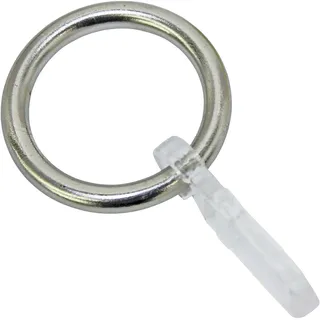 GARDINIA Gardinenring Serie Gardinenstangen Set 1-Lauf Zylinder Ø 20 mm, silberfarben